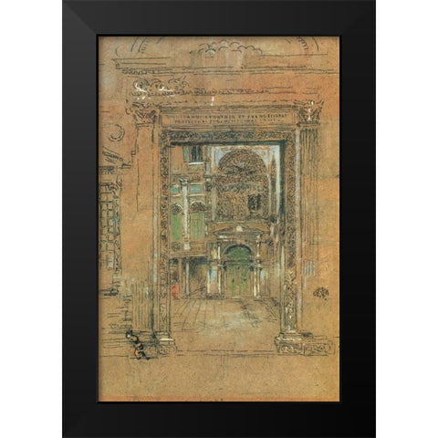 San Giovanni Apostolo Et Evangelistae 1880 Black Modern Wood Framed Art Print by Whistler, James McNeill