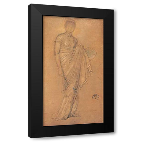 Tanagra 1869 Black Modern Wood Framed Art Print by Whistler, James McNeill