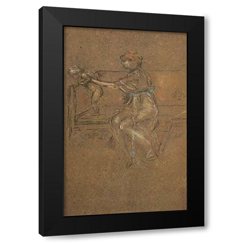 The Captive 1890 Black Modern Wood Framed Art Print by Whistler, James McNeill