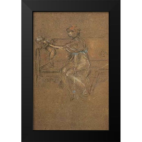 The Captive 1890 Black Modern Wood Framed Art Print by Whistler, James McNeill