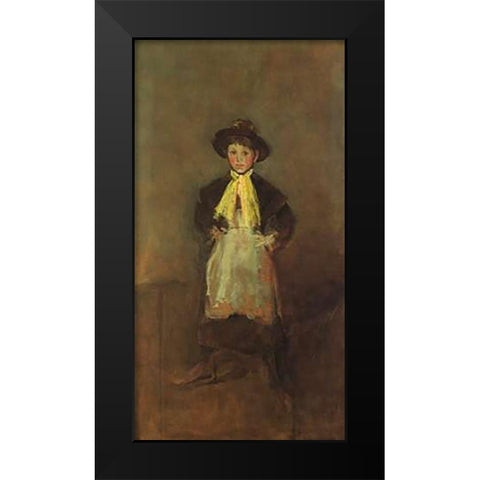 The Chelsea Girl 1884 Black Modern Wood Framed Art Print by Whistler, James McNeill