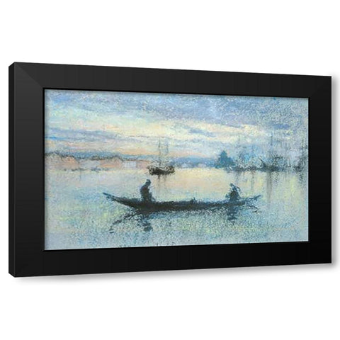 The Guidecca Note In Flesh Color Black Modern Wood Framed Art Print by Whistler, James McNeill