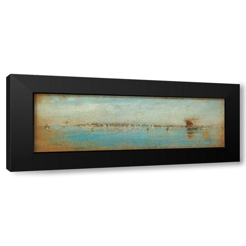 The Isles Of Venice 1880s Black Modern Wood Framed Art Print with Double Matting by Whistler, James McNeill