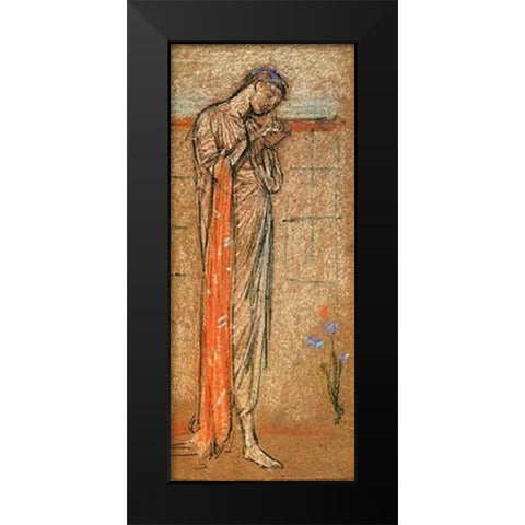 The Purple Iris 1870 Black Modern Wood Framed Art Print by Whistler, James McNeill