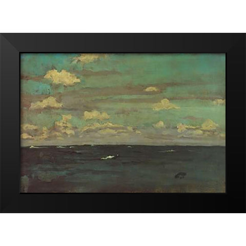 Violet And Silver A Deep Sea 1893 Black Modern Wood Framed Art Print by Whistler, James McNeill