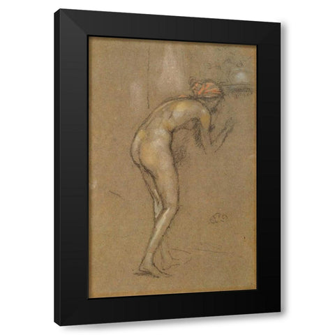 Writing On The Wall 1890 Black Modern Wood Framed Art Print by Whistler, James McNeill