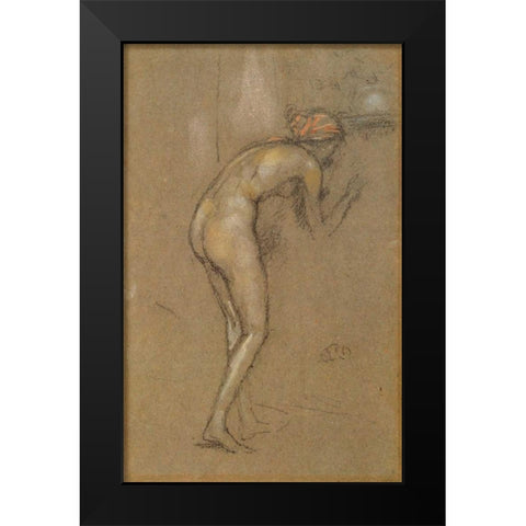 Writing On The Wall 1890 Black Modern Wood Framed Art Print by Whistler, James McNeill