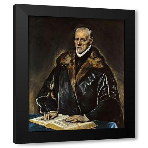 A Prelate Probably Francisco De Pisa Black Modern Wood Framed Art Print by Greco, El