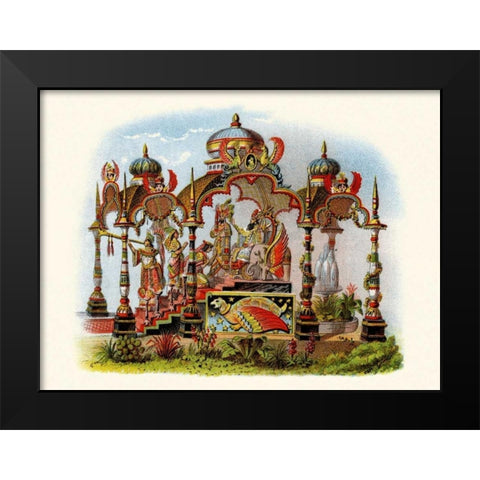 Knighthood - Mardi Gras Parade Float Design Black Modern Wood Framed Art Print by Unknown