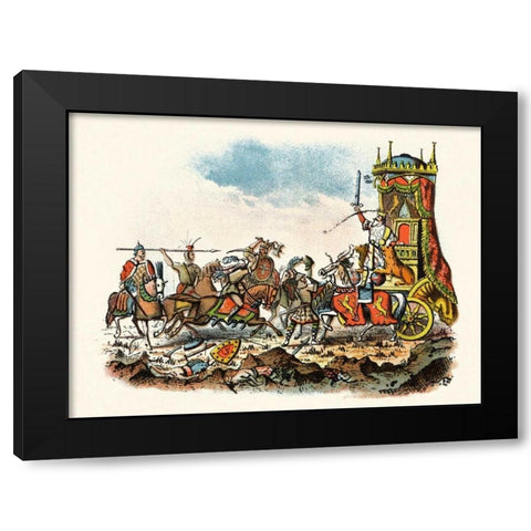 Rodericks Fall Black Modern Wood Framed Art Print by Unknown