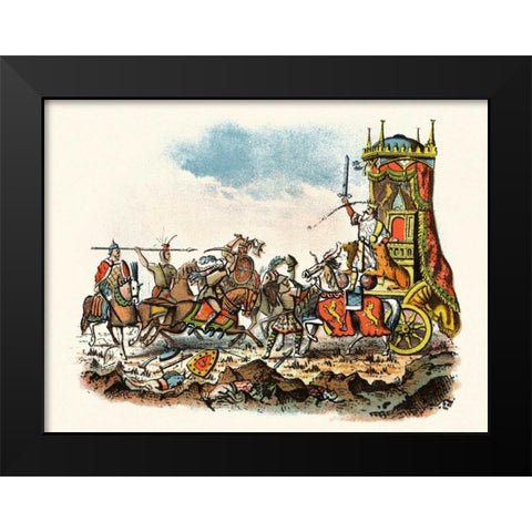 Rodericks Fall Black Modern Wood Framed Art Print by Unknown
