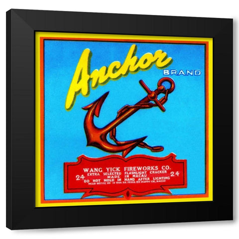 Anchor Brand Fireworks Black Modern Wood Framed Art Print by Unknown