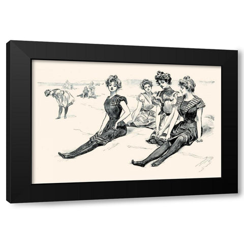 Picturesque America Black Modern Wood Framed Art Print with Double Matting by Gibson, Charles Dana