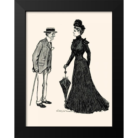 How Long Should I wear Mourning Black Modern Wood Framed Art Print by Gibson, Charles Dana