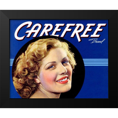 Carefree Black Modern Wood Framed Art Print by Unknown