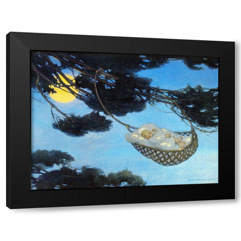 Boy in Hassoc Tree Black Modern Wood Framed Art Print by Smith, Jesse Willcox