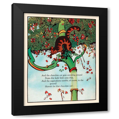 Tumbling Sugar Plums Black Modern Wood Framed Art Print by Field, Eugene