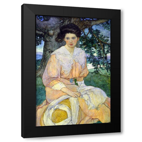 Gisele Black Modern Wood Framed Art Print by Green, Elizabeth Shippen