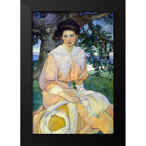 Gisele Black Modern Wood Framed Art Print by Green, Elizabeth Shippen