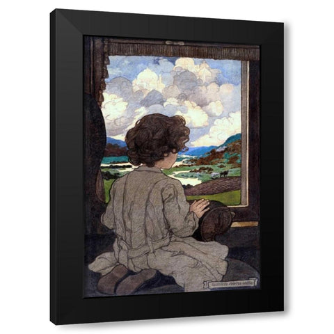 Journey Black Modern Wood Framed Art Print with Double Matting by Green, Elizabeth Shippen