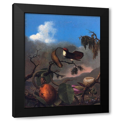 Ruby Topaz Black Modern Wood Framed Art Print by Heade, Martin Johnson