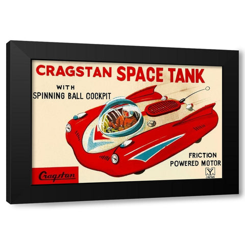 Cragstan Space Tank Black Modern Wood Framed Art Print with Double Matting by Retrotrans