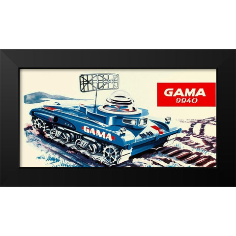 Gama 9940 Space Tank Black Modern Wood Framed Art Print by Retrotrans