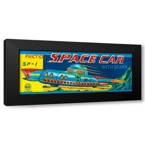 SP-1 Friction Space Car Black Modern Wood Framed Art Print by Retrotrans