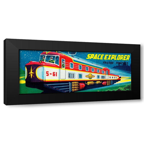 Space Explorer 5-61 Black Modern Wood Framed Art Print by Retrotrans