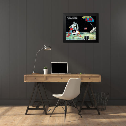 Apollo L-M Black Modern Wood Framed Art Print by Retrorocket