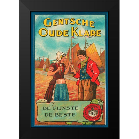Gentsche Oude Klare Black Modern Wood Framed Art Print by Retrolabel
