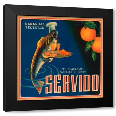 Servido Selected Oranges Black Modern Wood Framed Art Print with Double Matting by Retrolabel