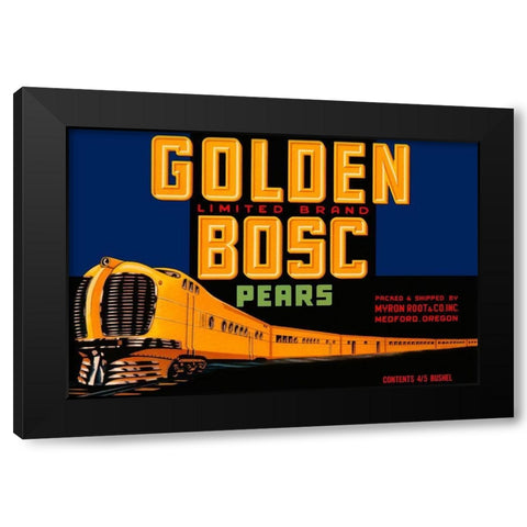 Golden Bosc Limited Edition Pears Black Modern Wood Framed Art Print by Retrolabel