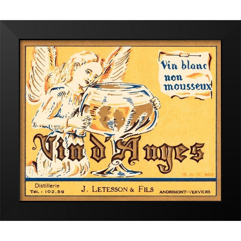 Vin dAnges Black Modern Wood Framed Art Print by Retrolabel