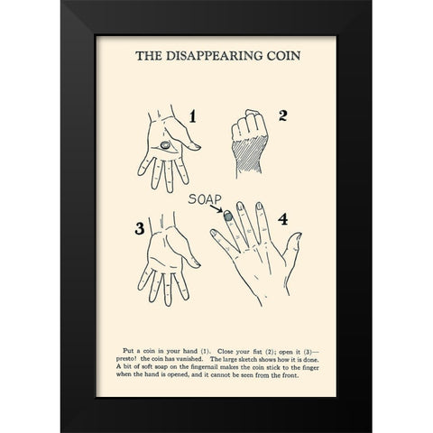 The Disappearing Coin Black Modern Wood Framed Art Print by Retromagic