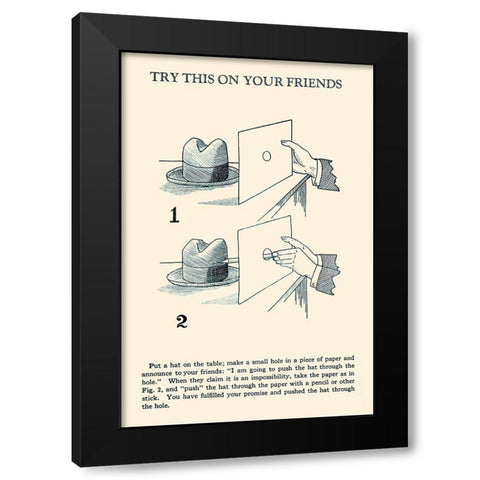 Try This on Your Friends Black Modern Wood Framed Art Print with Double Matting by Retromagic