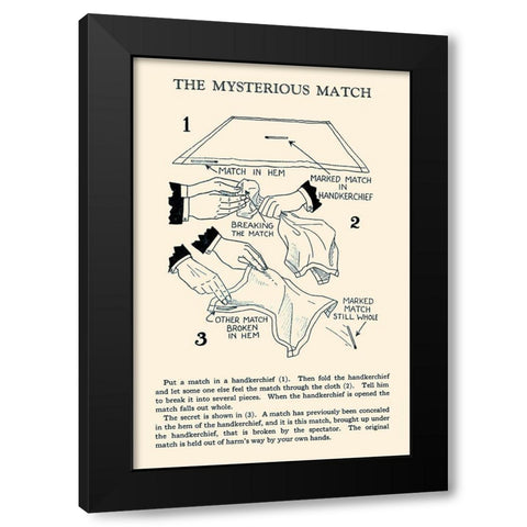 The Mysterious Match Black Modern Wood Framed Art Print by Retromagic