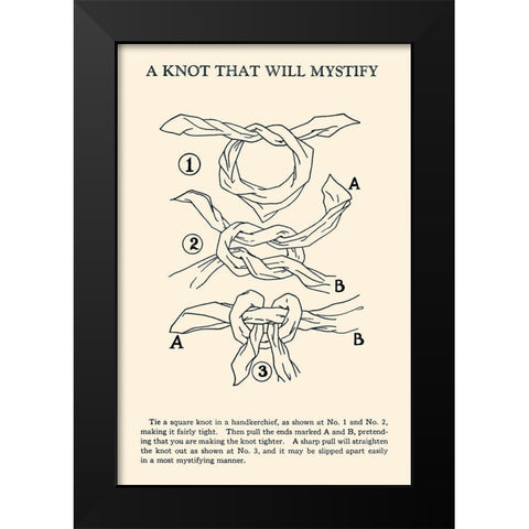 A Knot That Will Mystify Black Modern Wood Framed Art Print by Retromagic