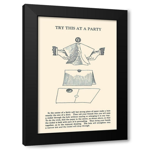 Try This at a Party Black Modern Wood Framed Art Print with Double Matting by Retromagic