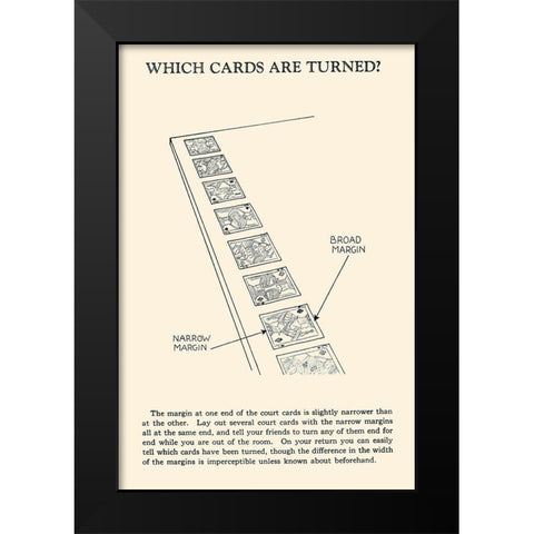 Which Cards are Turned Black Modern Wood Framed Art Print by Retromagic