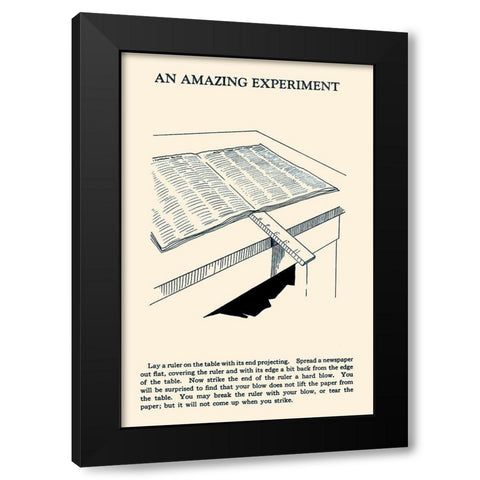 An Amazing Experiment Black Modern Wood Framed Art Print by Retromagic