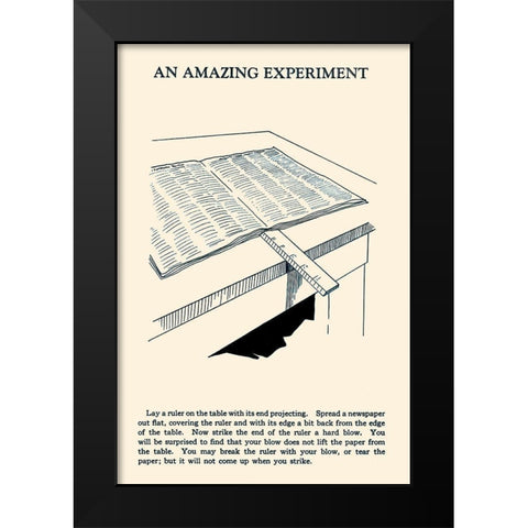 An Amazing Experiment Black Modern Wood Framed Art Print by Retromagic