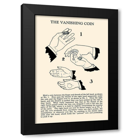 The Vanishing Coin Black Modern Wood Framed Art Print by Retromagic