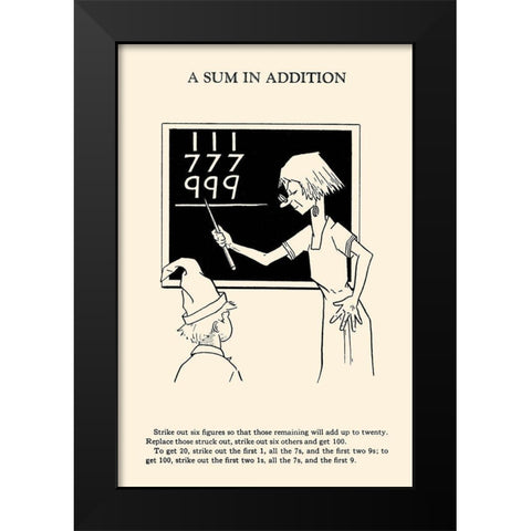 A Sum in Addition Black Modern Wood Framed Art Print by Retromagic