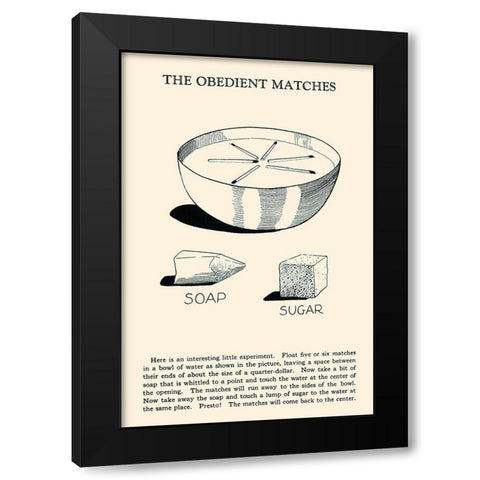 The Obedient Matches Black Modern Wood Framed Art Print by Retromagic