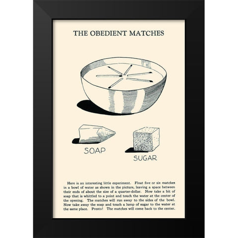 The Obedient Matches Black Modern Wood Framed Art Print by Retromagic