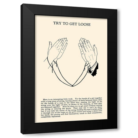Try to Get Loose Black Modern Wood Framed Art Print with Double Matting by Retromagic