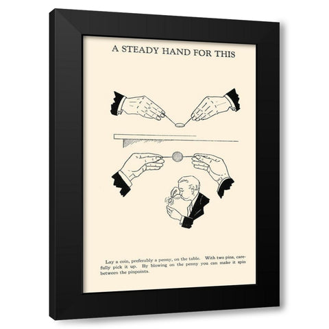 A Steady Hand for This Black Modern Wood Framed Art Print by Retromagic