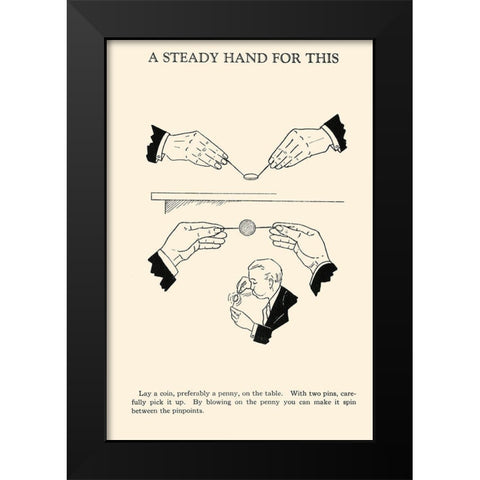 A Steady Hand for This Black Modern Wood Framed Art Print by Retromagic
