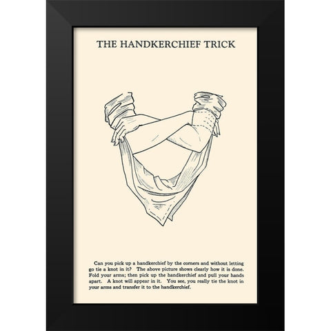 The Hankerchief Trick Black Modern Wood Framed Art Print by Retromagic